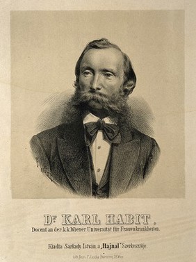 Karl Habit. Lithograph by F. Wüst.