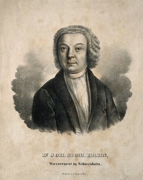 Johann Sigmund Hahn. Lithograph by E. Pönike & Sohn.