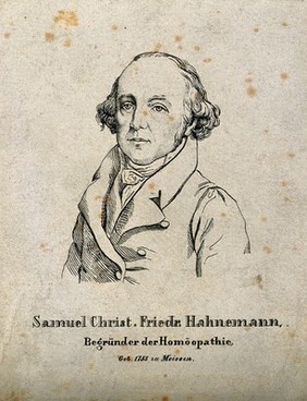 Samuel Christian Friedrich Hahnemann. Etching.