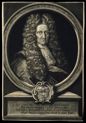 view Georg Haintke. Mezzotint by E. C. Heiss after himself.