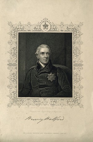 view Sir Henry Halford. Stipple engraving by J. Cochran after H. Room.