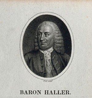 view Baron Albrecht von Haller. Stipple engraving by Holl.