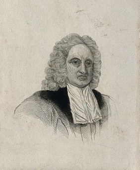 Edmund Halley. Stipple engraving after M. Dahl.