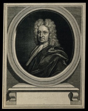 view Edmund Halley. Line engraving by G. Vertue after R. Phillips.