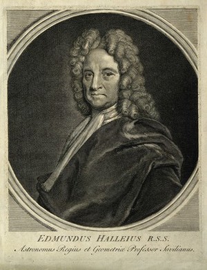 view Edmund Halley. Line engraving after R. Phillips.