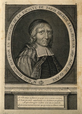 Jean Hamon. Line engraving by E. Desrochers.