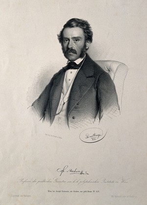 view Fr. Hartner. Lithograph by A. Dauthage, 1855.
