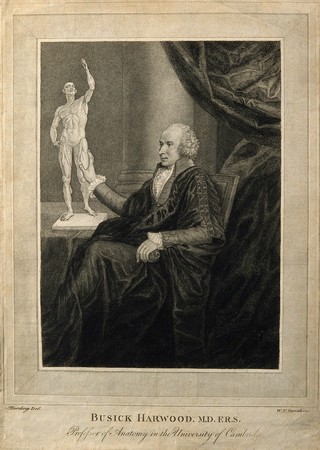 Busick Harwood. Line engraving by W. N. Gardiner, 1790, after S. Harding.