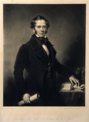 view Sir Charles Hastings. Mezzotint by S. W. Reynolds, junior, after R. B. Faulkner.