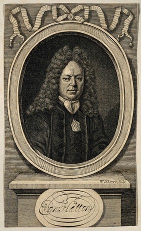 Edward Hatton. Line engraving by W. Sherwin, 1711.