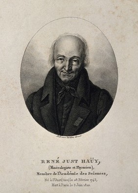 René Just Haüy. Stipple engraving by A. Tardieu.