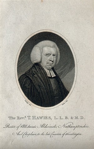 view Thomas Haweis. Stipple engraving by W. Ridley after H. Edridge.