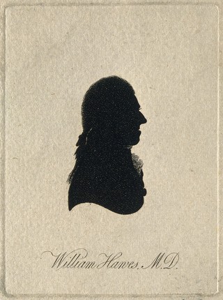 William Hawes. Aquatint silhouette, 1801.