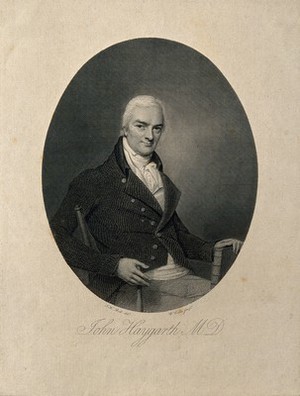 view John Haygarth. Line engraving by W. Cooke, 1801, after J. H. Bell.