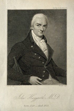 John Haygarth. Line engraving by W. Cooke, 1827, after J. H. Bell.