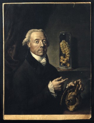 John Heaviside. Coloured mezzotint by R. Earlom, 1803, after J. Zoffany.