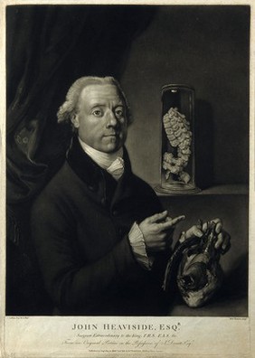 John Heaviside. Mezzotint by R. Earlom, 1803, after J. Zoffany.