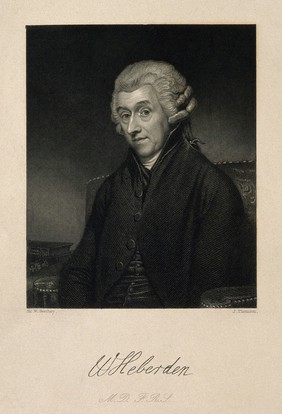 William Heberden. Stipple engraving by J. Thomson after Sir W. Beechey.