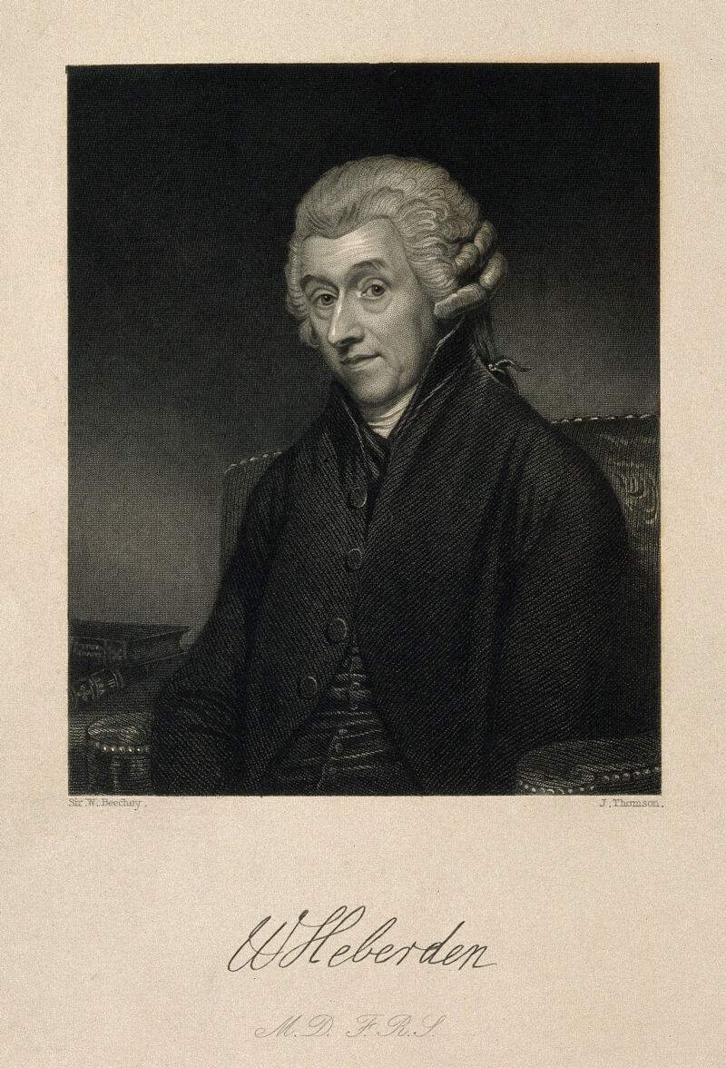 William Heberden. Stipple engraving by J. Thomson after Sir W. Beechey., by William Beechey