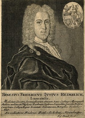 Ernst Friedrich Justus Heimreich. Line engraving by T. G. Beck after I. Leopold.