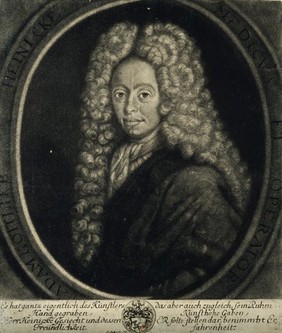 Adam Gottlieb Heinicke. Mezzotint by J. D. Meyr (Meyer) after himself.