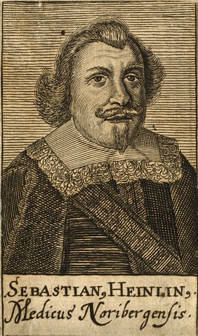 Sebastian Heinlin (Heinlein, Heinlinus). Line engraving, 1688.