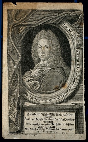 Lorenz Heister. Line engraving by C. Winckler after J. Kenckel.