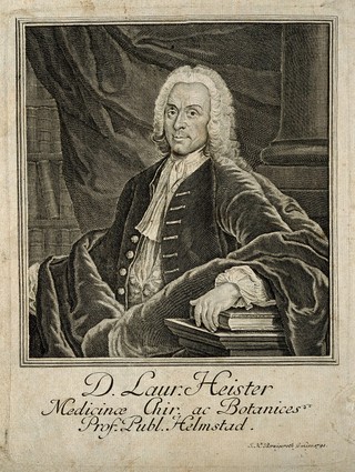 Lorenz Heister. Line engraving by J.M. Bernigeroth, 1742.