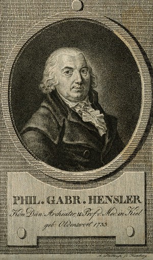 view Philip Gabriel Hensler. Stipple engraving by A. Stöttrup.