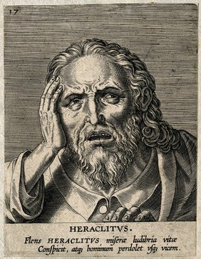 Heraclitus. Line engraving.