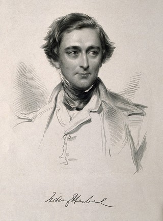 Sidney Herbert, 1st Baron Herbert of Lea. Stipple engraving by W. Holl after G. Richmond.