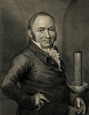 view Sigismund Friedrich Hermbstädt. Line engraving by G. A. Lehmann, 1808.