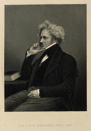 view Sir John Frederick William Herschel. Stipple engraving.