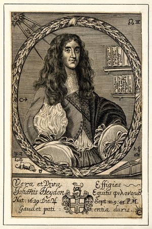 view John Heydon. Line engraving, 1664.