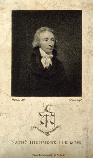 view Nathaniel Highmore. Stipple engraving by C. Picard, 1809, after H. Edridge.