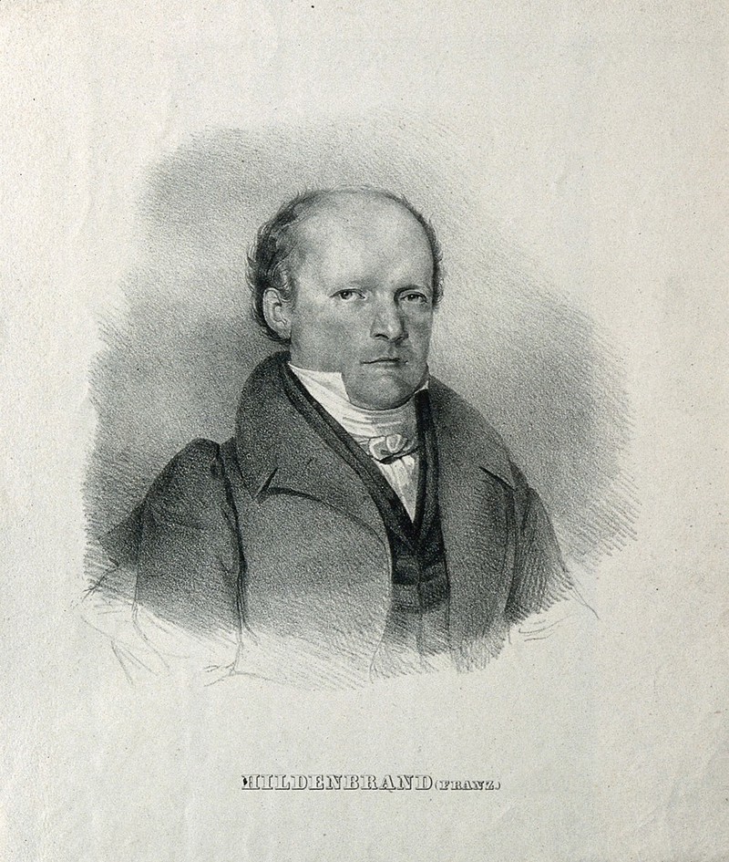 Franz Xavier von Hildenbrand. Lithograph after F. Eybl., by Franz Eybl