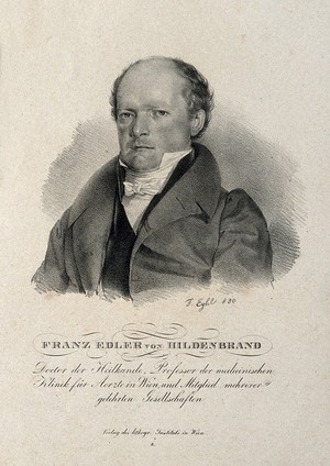 view Franz Xavier von Hildenbrand. Lithograph by F. Eybl, 1830.