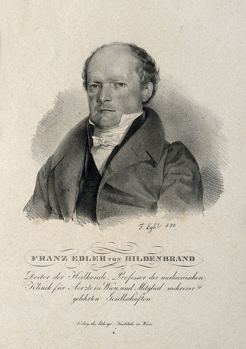 Franz Xavier von Hildenbrand. Lithograph by F. Eybl, 1830., 1830, by Franz Eybl