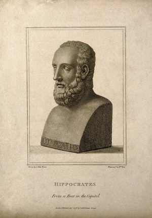 view Hippocrates. Stipple engraving by M. Bovi, 1796, after A. Day.