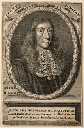 Nicolas Hoboken. Line engraving by C. Hagens.