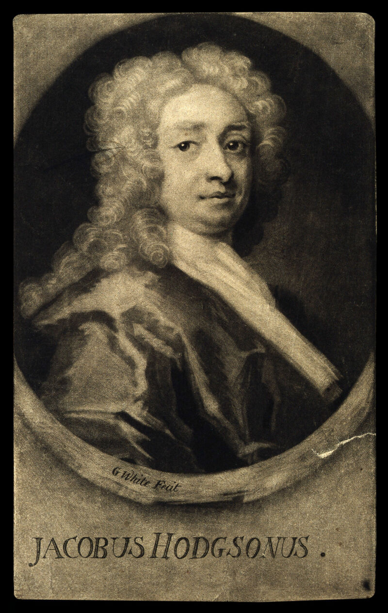 James Hodgson. Mezzotint by G. White after T. Gibson [?]., by Thomas Gibson