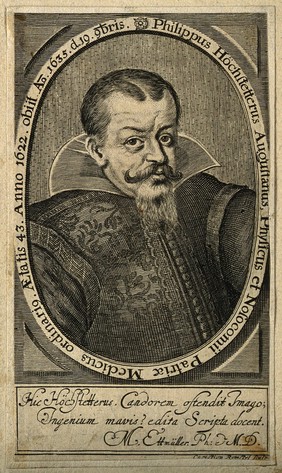 Philipp Hoechstetter. Line engraving by C. Romstet.