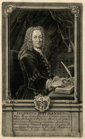 view Friedrich Hoffmann II. Mezzotint by J. J. Haid after A. Pesne.