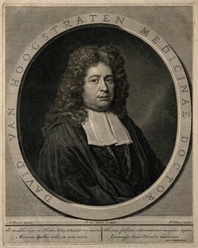 David Hoogstraten. Line engraving by P. van Gunst after A. Boonen.