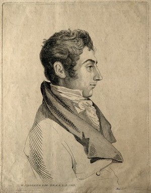 view Sir William Jackson Hooker. Line engraving by Harriet Turner after J. S. Cotman.