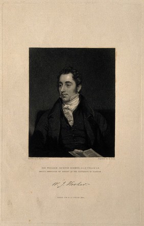 Sir William Jackson Hooker. Stipple engraving by H. Cook, 1834, after T. Phillips.