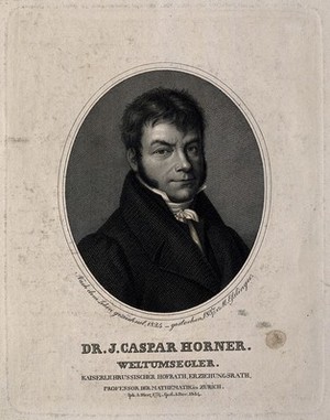 view J. Caspar Horner. Stipple engraving by M. Esslinger, 1837.