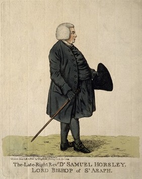 Samuel Horsley, Bishop of St. Asaph. Coloured etching by Robert Dighton, 1809.