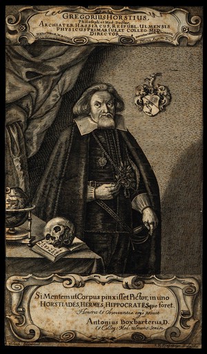 view Gregor Horst. Line engraving by J.F. Fleischberger, 1660, after A. Schuch.