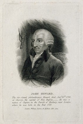 John Howard. Stipple engraving, 1822.